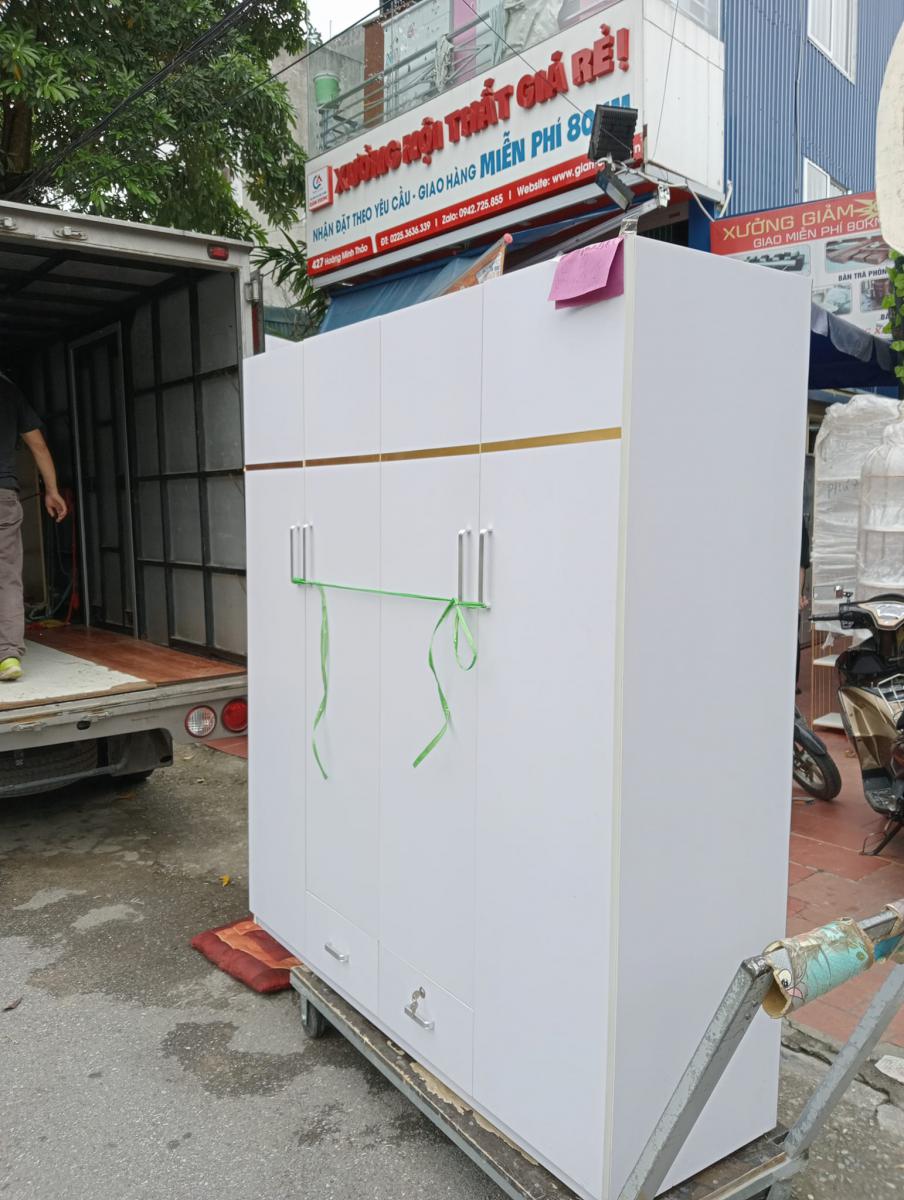 Tủ Quần Áo Nhựa Đặc Hải Phòng- 4 Cánh 